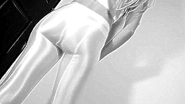 Russian latex, pov white black anal, leggings dick, shiny leggings, latex cumshot ass