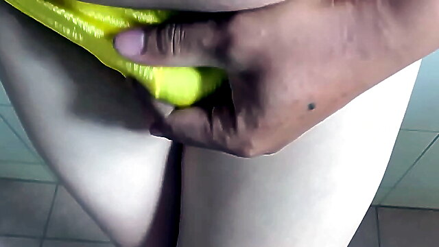 Porno satin, panty unknown, my panties, yellow panties, underpants
