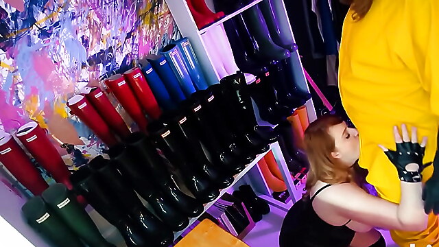 Rubber boots slaves, destroyed cry, rainwear fetish, high heels boots licking, rubber wellies, farm boots