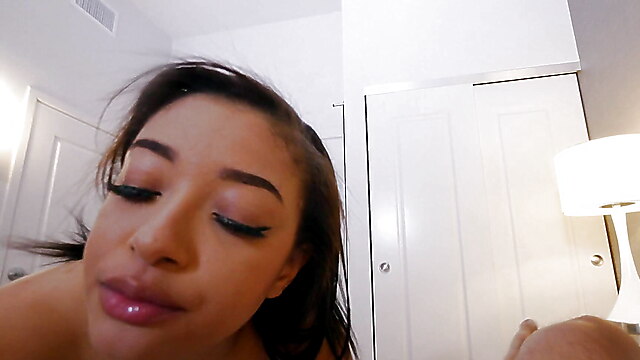 White, Rubbing, POV Blowjob